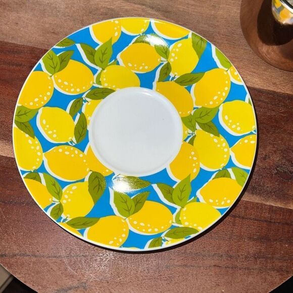 NWT DRAPER JAMES RSVP Lemons Boxed Teacup & Saucer Mother’s Day Gift Wife Tea - Picture 9 of 9